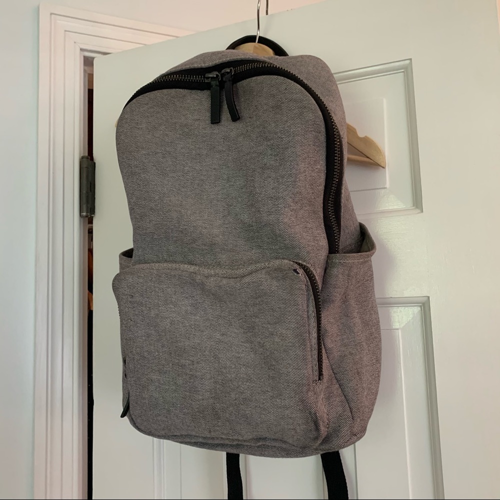 Everlane Light Gray Modern Zip Backpack